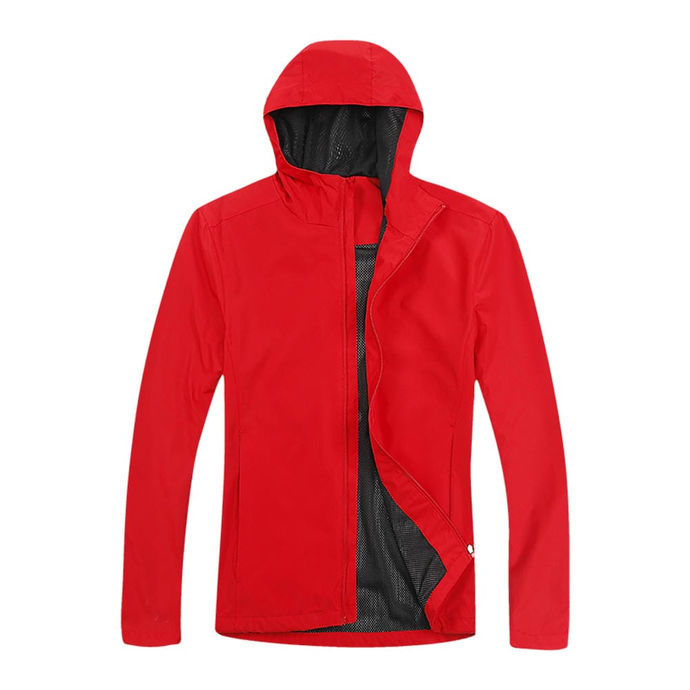 HT012-068 Spring/autumn plain pongee single?layer men's outdoor jacket
